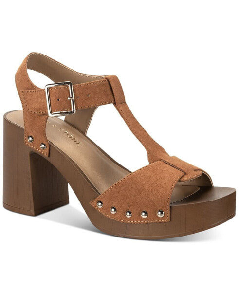 Women's Twinniee T-Strap Studded Platform Sandals, Created for Macy's