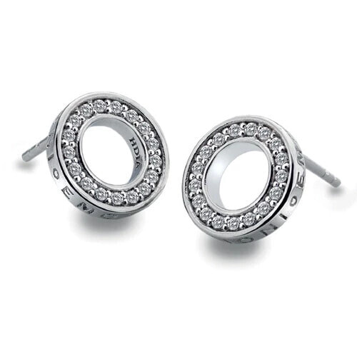 Silver earrings Hot Diamonds Emozioni Saturno Clear DE408