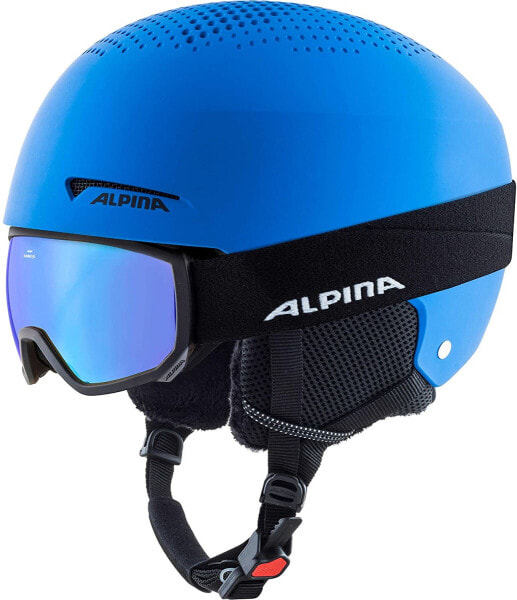 Alpina Zupo Set (+ Scarabeo JR) – High-Quality, Safe and Robust Set of Ski Goggles and Ski Helmet for Adults