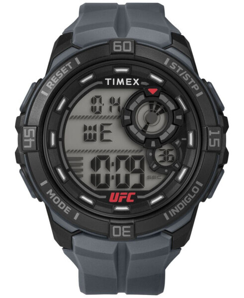Men's UFC Rush Digital Gray Polyurethane Strap 52mm Round Watch