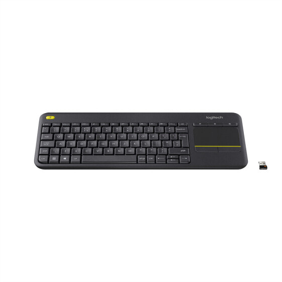 Logitech Wireless Touch Keyboard K400 Plus - Wireless - RF Wireless - QWERTZ - Black