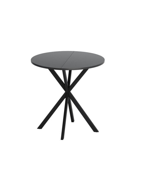 31.5" Modern Cross Leg Round Dining Table