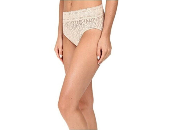 Wacoal 265146 Women's Halo Sheer Lace Hi Cut Brief Chai Underwear Size Medium