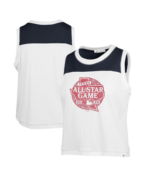 Women's White 2024 MLB All-Star Game Premier Zoey Waist Length Tank Top