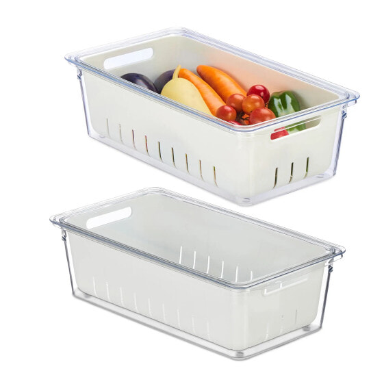 Коробка для хранения продуктов Relaxdays Kühlschrank Organizer 2er Set