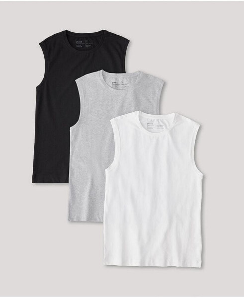 Organic Cotton Cool Stretch Tank Undershirt 3-Pack