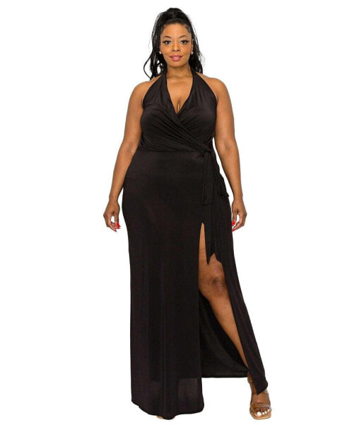 Plus Size Gisele Halter Neck Dress