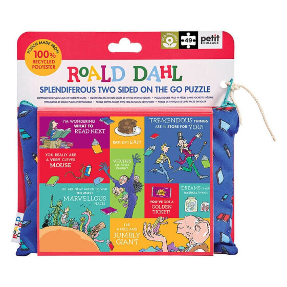 PETIT COLLAGE Roald Dahl Splendiferous Two Sided On The Go Puzzle