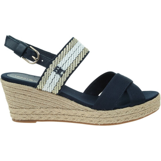 Tommy Hilfiger Golden Webbing Mid Wedge