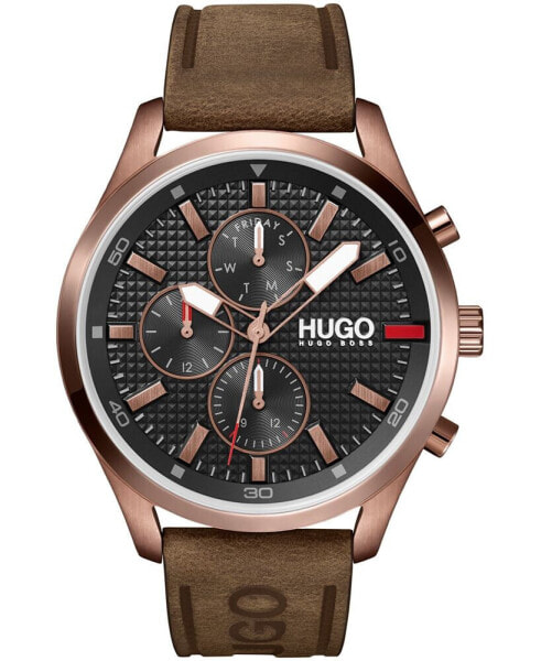 Часы Hugo Boss #CHASE Brown Leather 46mm