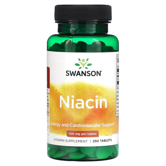Витамин B3 (ниацин) 100 мг, 250 таблеток Swanson