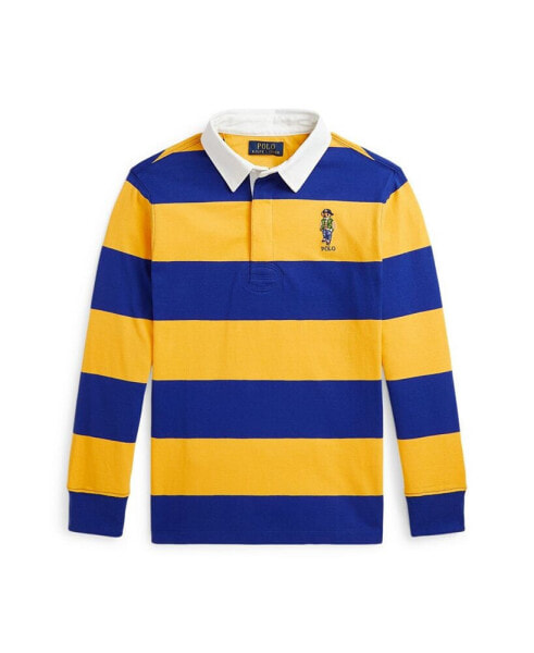 Big Boys Polo Bear Cotton Jersey Rugby Shirt