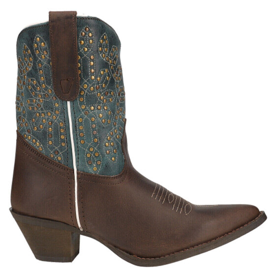 Laredo Randee Point Toe Cowboy Womens Blue, Brown Casual Boots LA1035