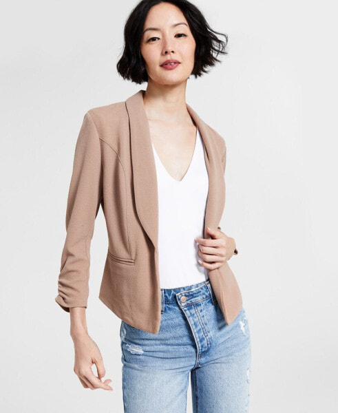 Petite 3/4-Sleeve Shawl-Collar Blazer, Created for Macy's