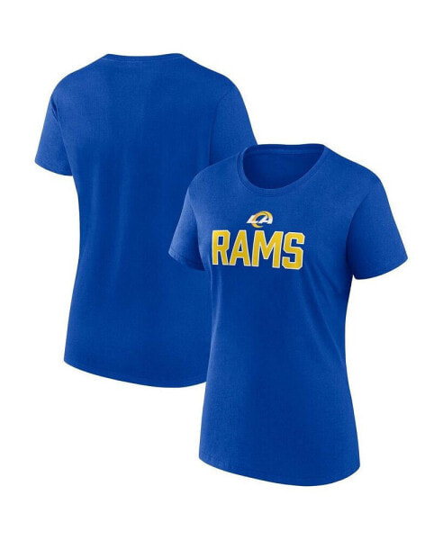 Women's Royal Los Angeles Rams Fundamental Base T-shirt