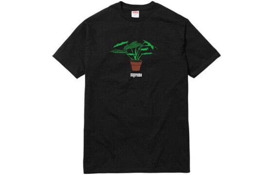 Supreme FW17 Plant Tee Pale Black 盆栽印花短袖T恤 男女同款 黑色 送礼推荐 / Футболка Supreme FW17 Plant Tee Pale Black T SUP-SS18-661