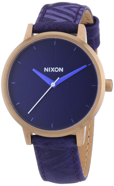 Часы и аксессуары Nixon Наручные часы The Kensington Leather Cobalt Mod