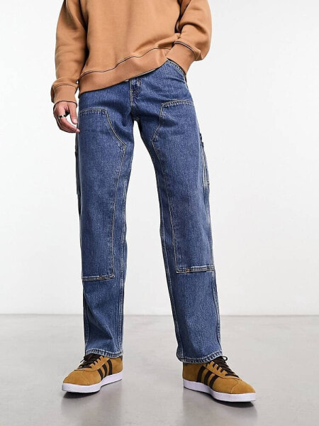 Levi's Workwear Capsule straight fit jeans in blue wash with side pockets