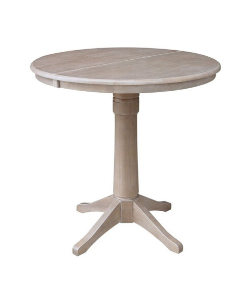 36" Round Top Pedestal Table with 12" Leaf