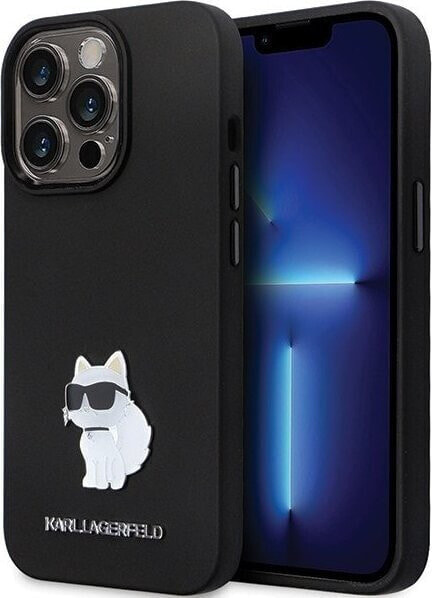 Karl Lagerfeld Karl Lagerfeld KLHCP13LSMHCNPK iPhone 13 Pro / 13 6.1" czarny/black hardcase Silicone C Metal Pin