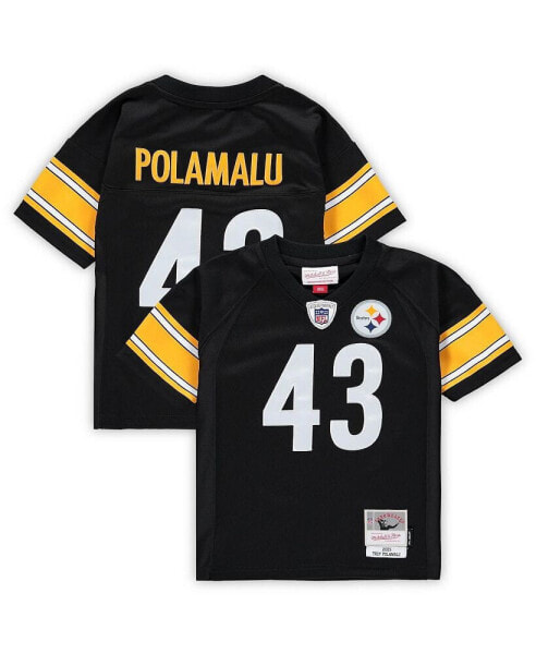 Infant Boys and Girls Troy Polamalu Black Pittsburgh Steelers 2005 Retired Legacy Jersey