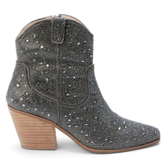 Matisse Harlow Rhinestone Cowboy Booties Womens Grey Casual Boots HARLOW-961