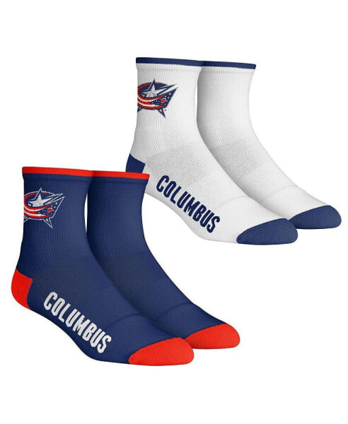 Men's Socks Columbus Blue Jackets Core Team 2-Pack Quarter Length Sock Set