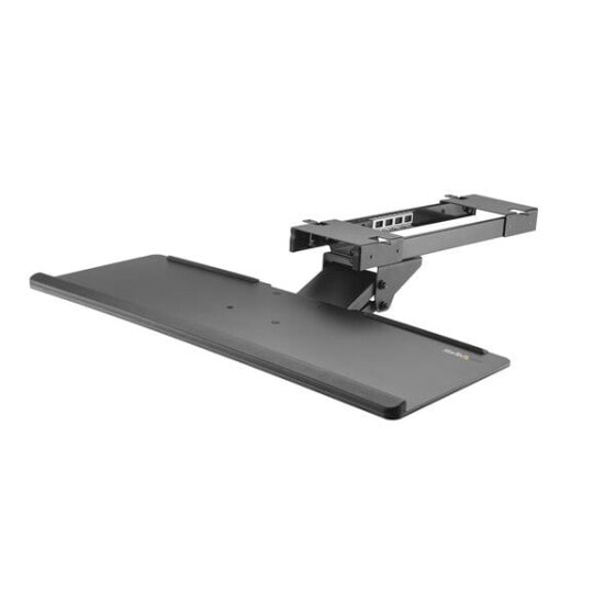 StarTech.com Under-Desk Keyboard Tray - Adjustable - Black - 20° - -15 - 15° - 2 kg - Plastic - Steel - CE - REACH