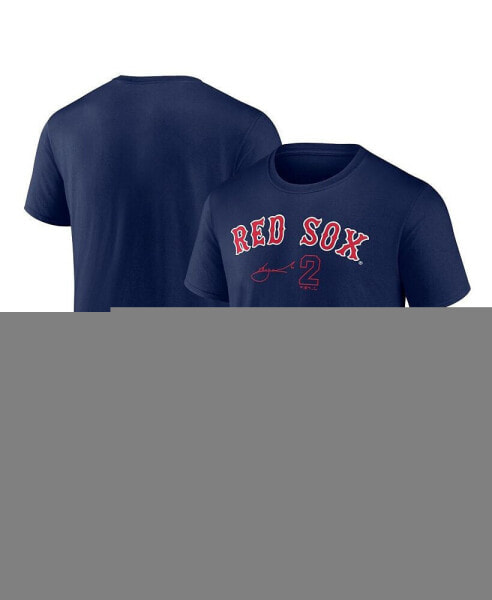 Men's Xander Bogaerts Navy Boston Red Sox Player Name and Number T-shirt
