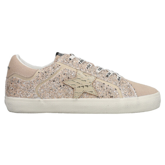 Vintage Havana Action 2 Glitter Lace Up Womens Beige Sneakers Casual Shoes ACTI