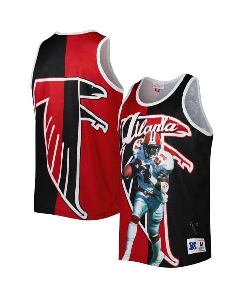 Men's Deion Sanders Red, Black Atlanta Falcons Retired Player Graphic Tank Top