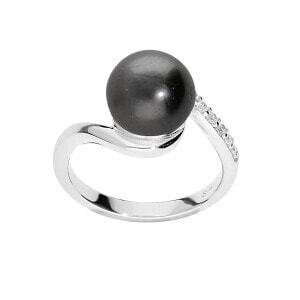 Elegant silver ring with genuine Tahitian pearl TA/SR05575A