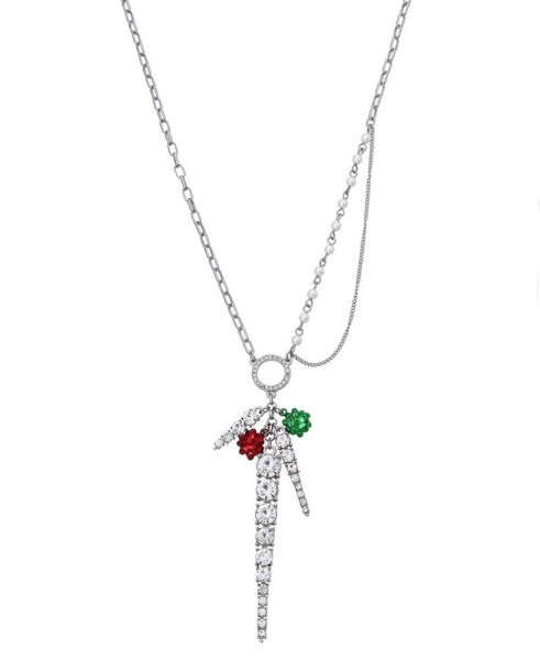 Betsey Johnson stone Icicle Pendant Necklace