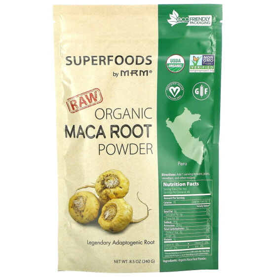 Травяной порошок корня маки Organic, 8.5 унций (240 г) от MRM Nutrition