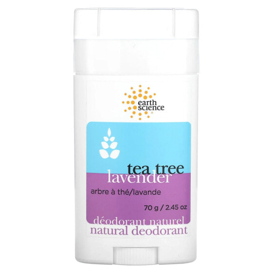 Natural Deodorant, Tea Tree & Lavender, 2.45 oz (70 g)
