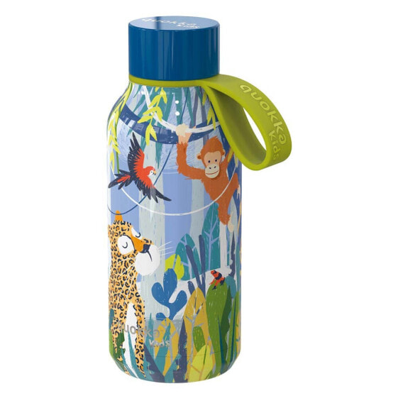 Бутылка для воды спортивная Quokka Thermo Solid с джунглевым крючком