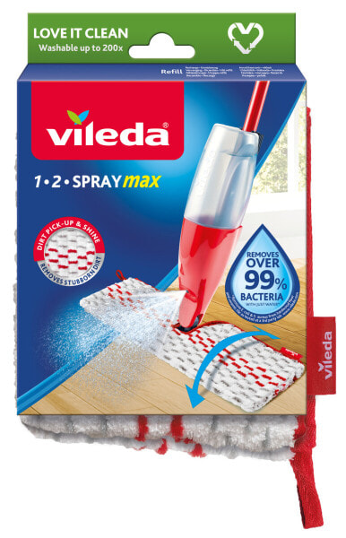 Vileda 1.2 Spray Max - Microfibre - Plastic - Laminate - Wood - Dry&wet - Red - White - Box - 1 pc(s)