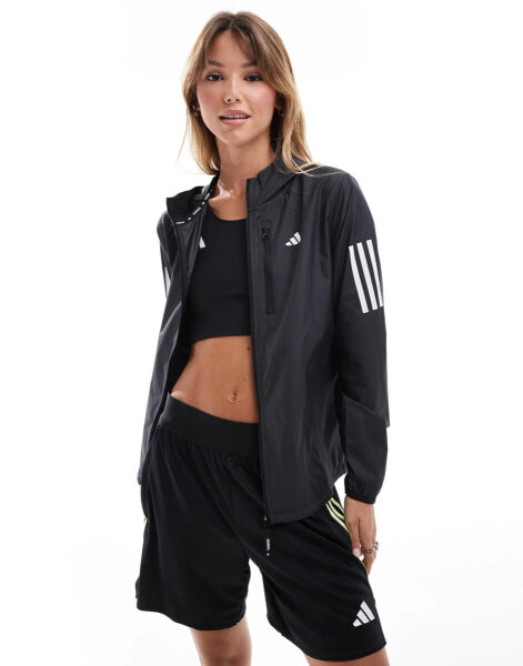 adidas Running Own The Run jacket in black