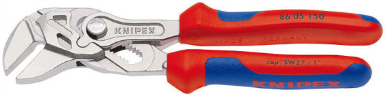 KNIPEX 86 05 150 - Slip-joint pliers - 2.7 cm - Chromium-vanadium steel - Plastic - Blue/Red - 15 cm