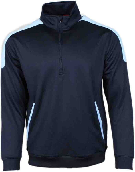 Page & Tuttle Shoulder Panel Layering Pullover Mens Blue Casual Athletic Outerwe