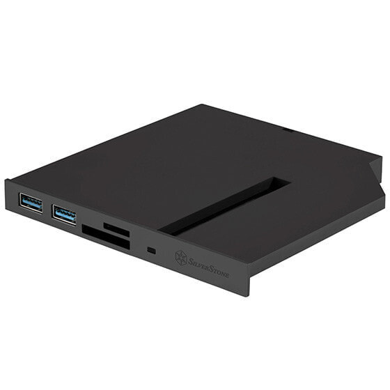 SilverStone FPS01 - I/O ports panel - 5 Gbit/s - Black - Plastic - MicroSD (TransFlash),SD,SDHC,SDXC - 128 mm
