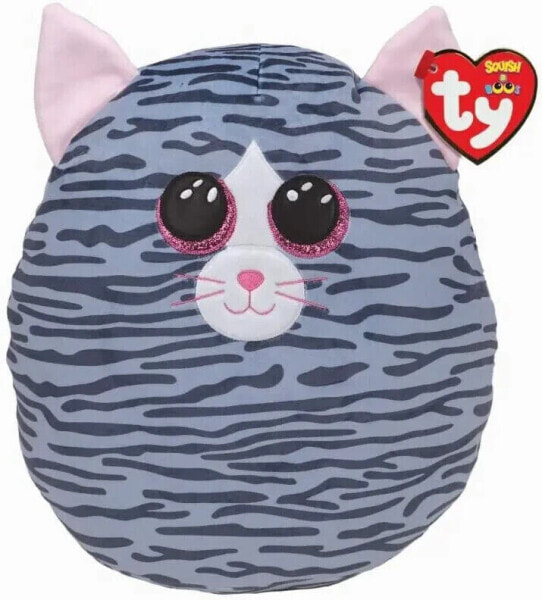 TY Squish-a-Boos Grey Cat Kiki, 14 inch LARGE with Tags