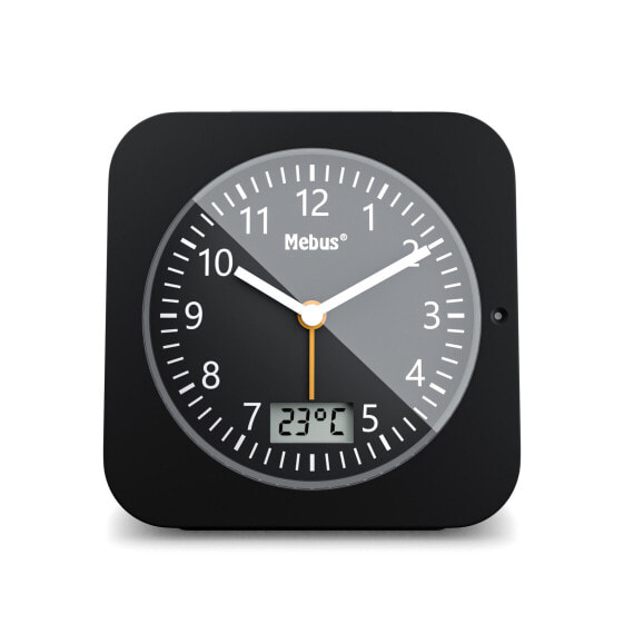Mebus 25609, Digital alarm clock, Square, Black, 12h, F, °C, Any gender