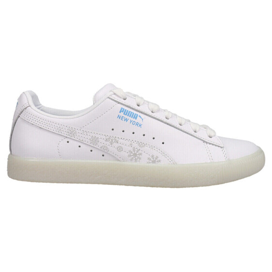 Puma Clyde Flagship Lace Up Womens White Sneakers Casual Shoes 383754-01