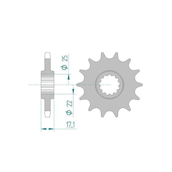 AFAM 20405 Front Sprocket And Rubber