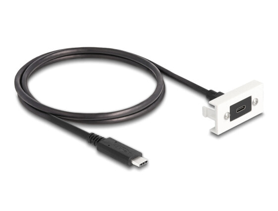 Delock 81386 - 1 m - USB C - USB C - USB 3.2 Gen 2 (3.1 Gen 2) - 10000 Mbit/s - Black