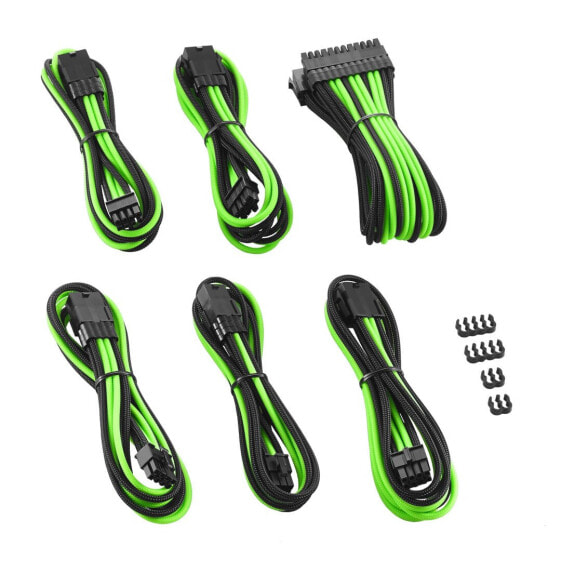 cablemod CM-PCAB-BKIT-NKKLG-3PK-R - Black - Green - 250 mm - 170 mm - 50 mm - 516 g - Blister