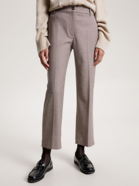 Slim Straight-Fit Houndstooth Pant
