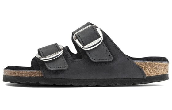 Birkenstock Arizona shearling系列 羊皮毛一体 舒适百搭 时尚凉拖 女款 黑色 / Кроссовки Birkenstock Arizona shearling 1020138