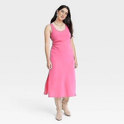 Women's Midi Slip Dress - Universal Thread Pink S